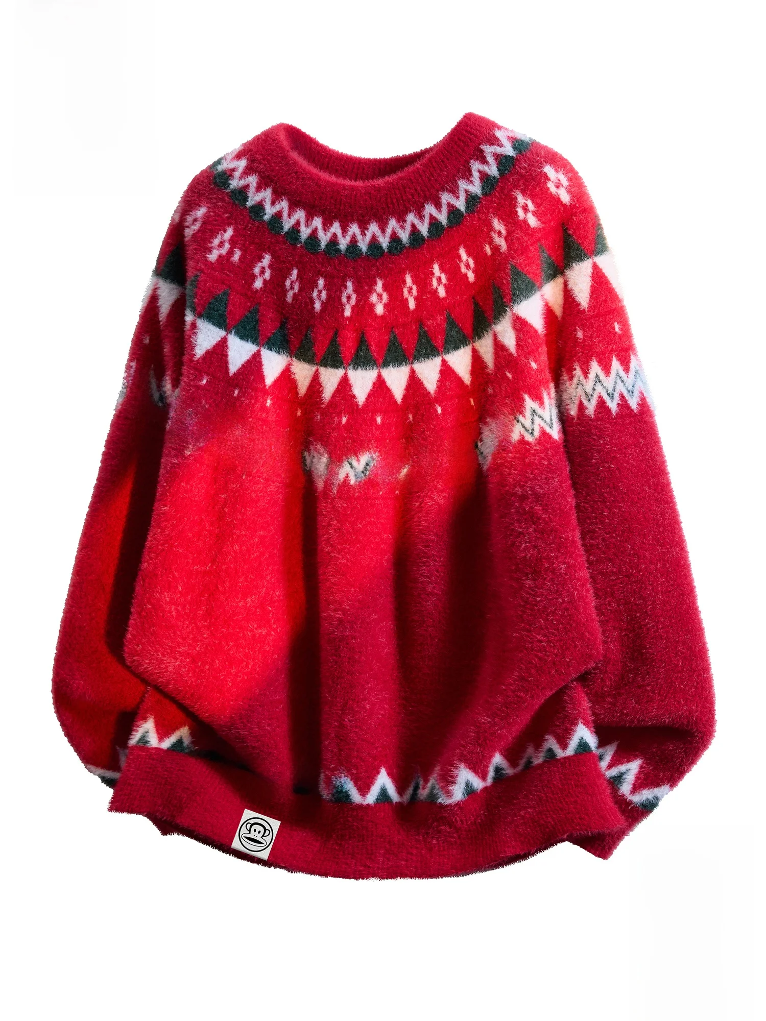 

PaulFrank Monkey Head round Ne Knitwear Men's Loose Fit Spring Casual Sle Long Sve Soft Comfortable Nylon Fabric