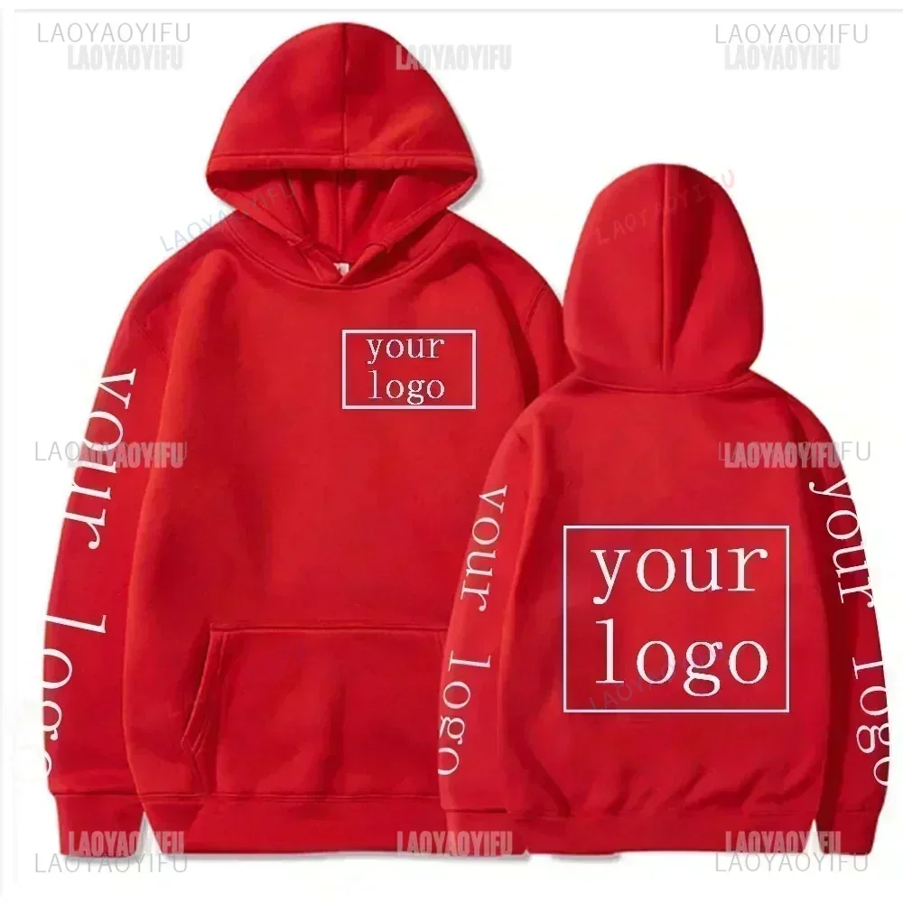 2025 Student Casual Custom Printed Text DIY Hoodie Customized Logo Personalized Hoody Custom Hoodies Text Logo Sweatshirt