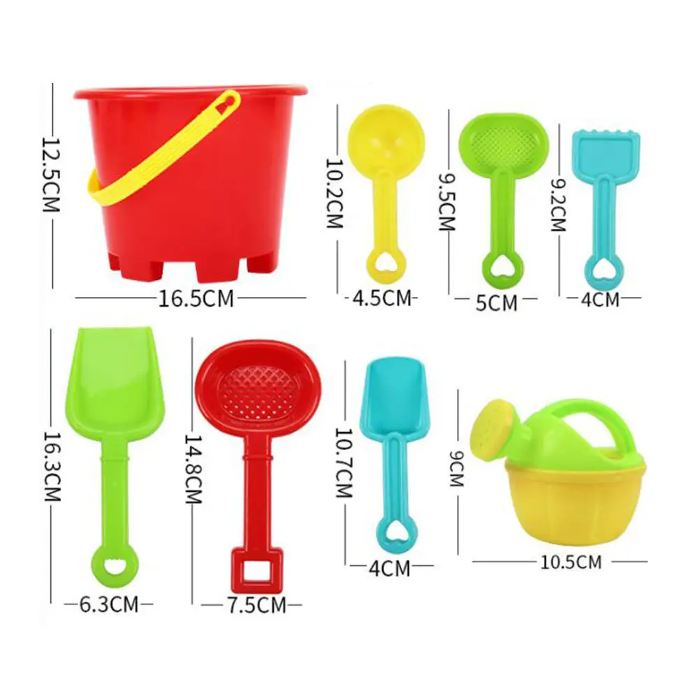

1Set Premium Plastic Kids Beach Play Set for Sand Castle Building Creative Learning Color Recognition Imagination Socialization