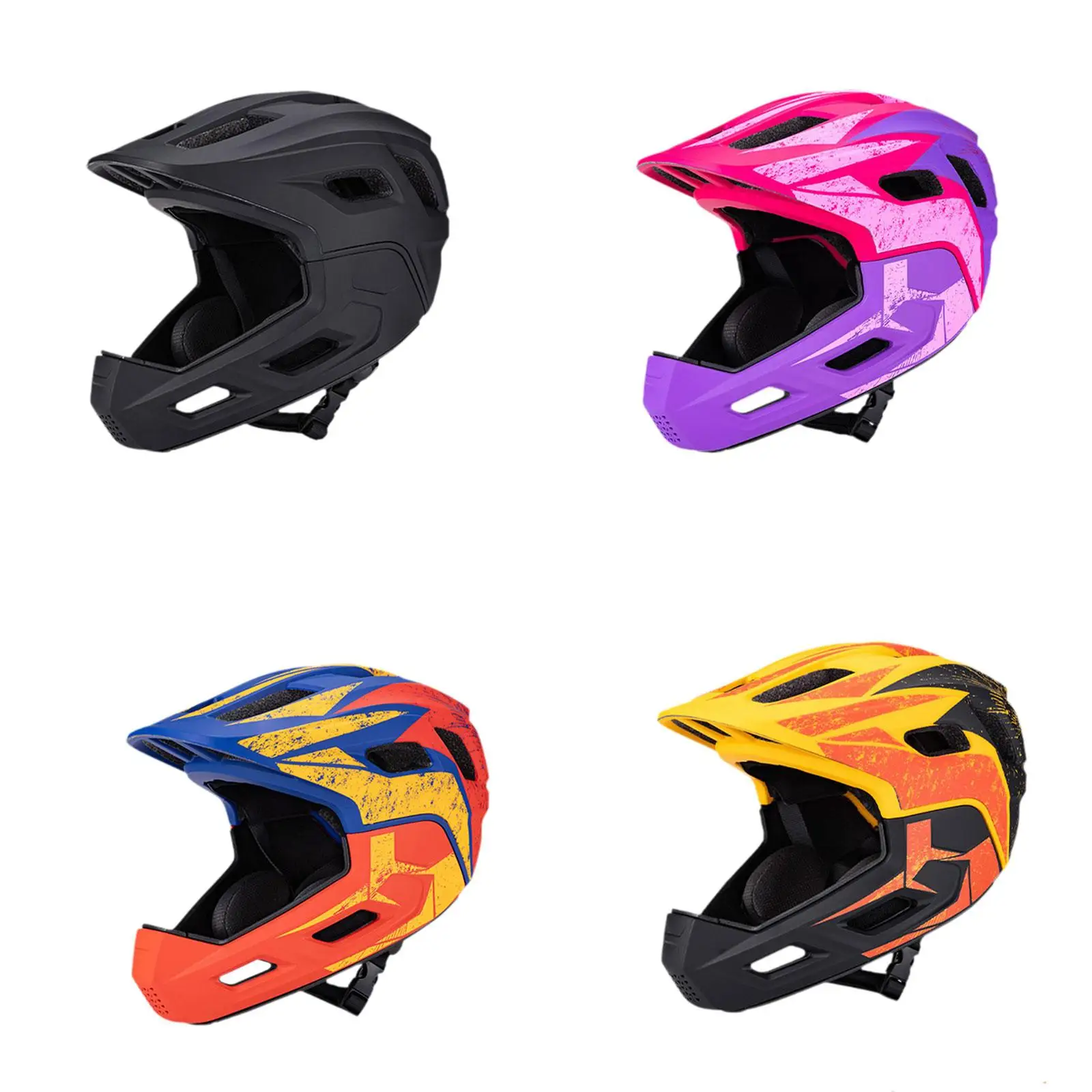 

Kids Bike Helmet Adjustable Full Face Helmet Road Cycling Helmet Children Bicycle Helmet for Riding Biking Boys Girls Skateboard