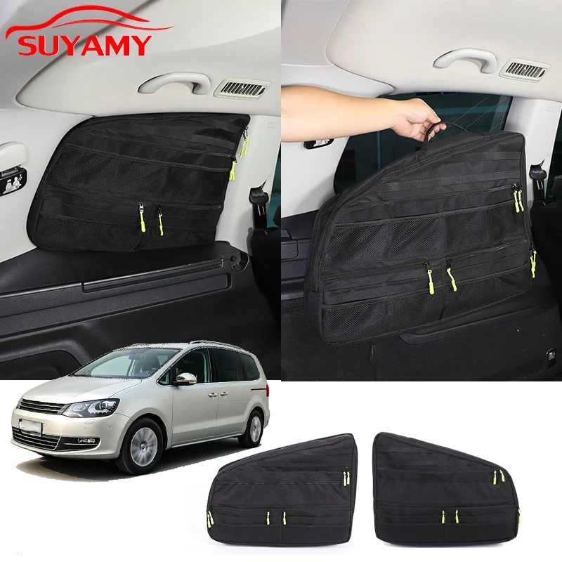 For Volkswagen Sharan/SEAT Alhambra 2012-2019 Oxford Cloth Car Trunk Side Window Storage Bag Organizer Stowing Accessories