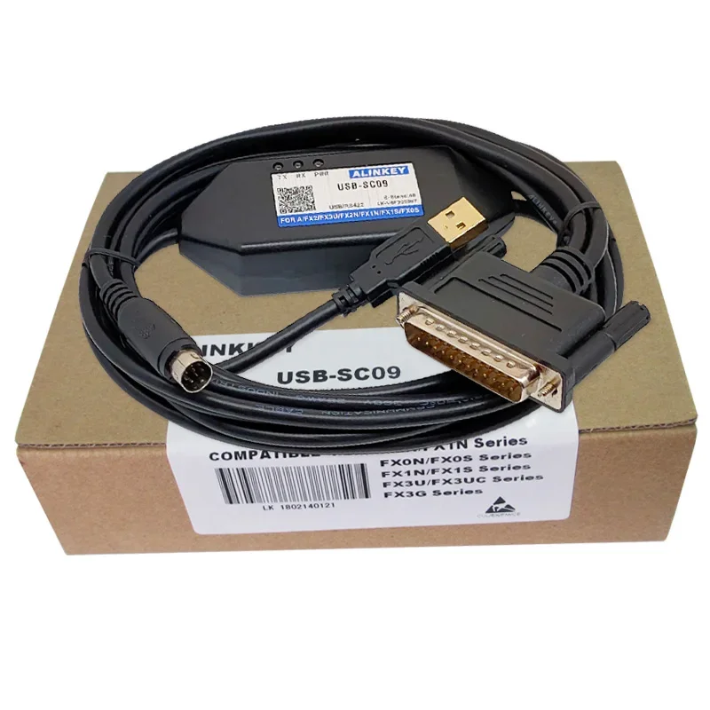 

USB-SC09 ISO Applicable Mitsubishis PLC Programming Cable Upload/Download Data Cable FX and A Series Universal