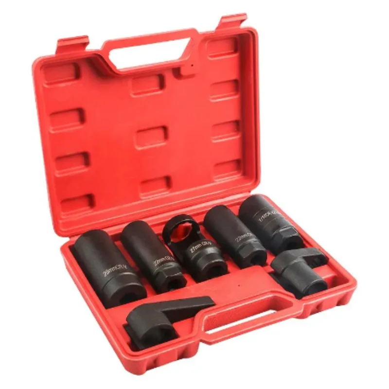 

7PCS 1/2 & 3/8 Drive CR-V steel Sensor Socket Kit O2 Oxygen Sensor Sleeve Tool Wrench Socket Set