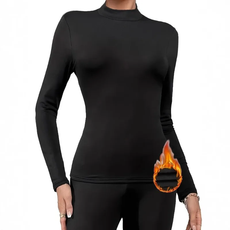 ملابس ضيقة جديدة دافئة بأكمام طويلة للفتيات خفيفة الوزن ومريحة لتشغيل ركوب الدراجات وصالة الألعاب الرياضية