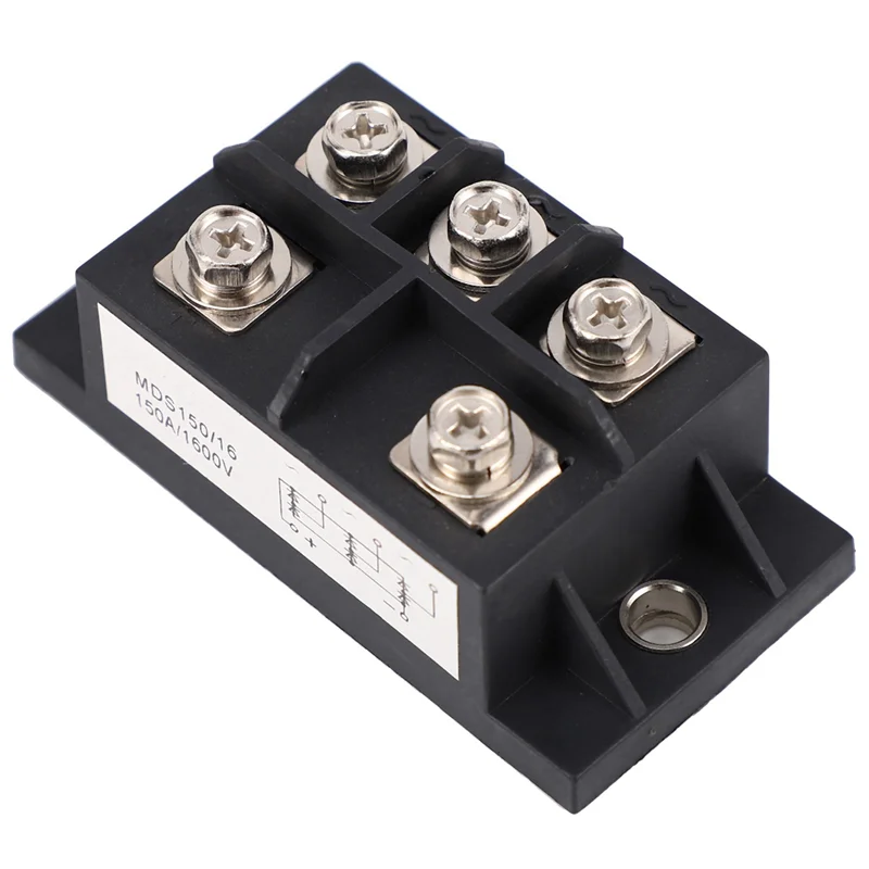 L72A-3X MDS150A 3-Phase Diode Bridge Rectifier 150A Amp 1600V Copper 150 Celsius 80X40x33mm Metal Case Diode Bridge Control