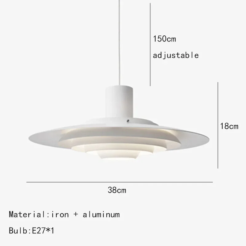 Deense ontwerper UFO restaurant hanglamp P376 Scandinavische postmoderne Bauhaus bar eiland eettafel licht