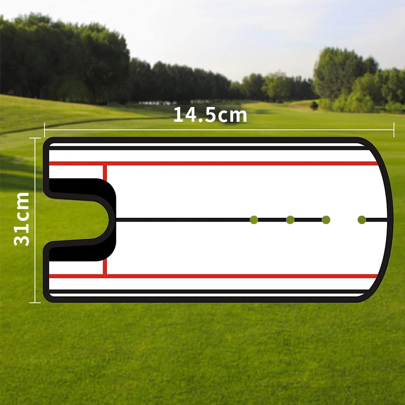 Espejo de alineación de Putting de Golf, portátil, tamaño de 12x6 pulgadas, uso al aire libre o en interiores