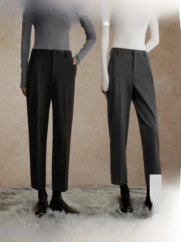 

Зимние свободные женские повседневные брюки ZhiZhi с высокой талией из смесового полиэстера, длина 7/8, фасон «капуста»