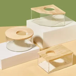 Hamster Bathroom House Small Pet Bath Container Hamster Anti-Spill Sand Bath Shower Room Toilet Pet Anti-Spill Bathtub Box