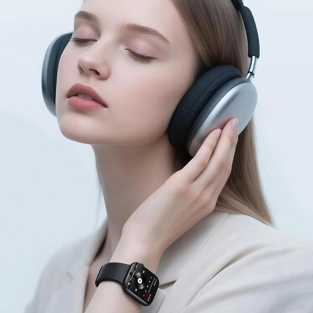 

MP3-плеер-часы с Bluetooth 5.4, сенсорным экраном, портативный плеер со встроенным динамиком и диктофоном для спорта, бега и тренажерного зала