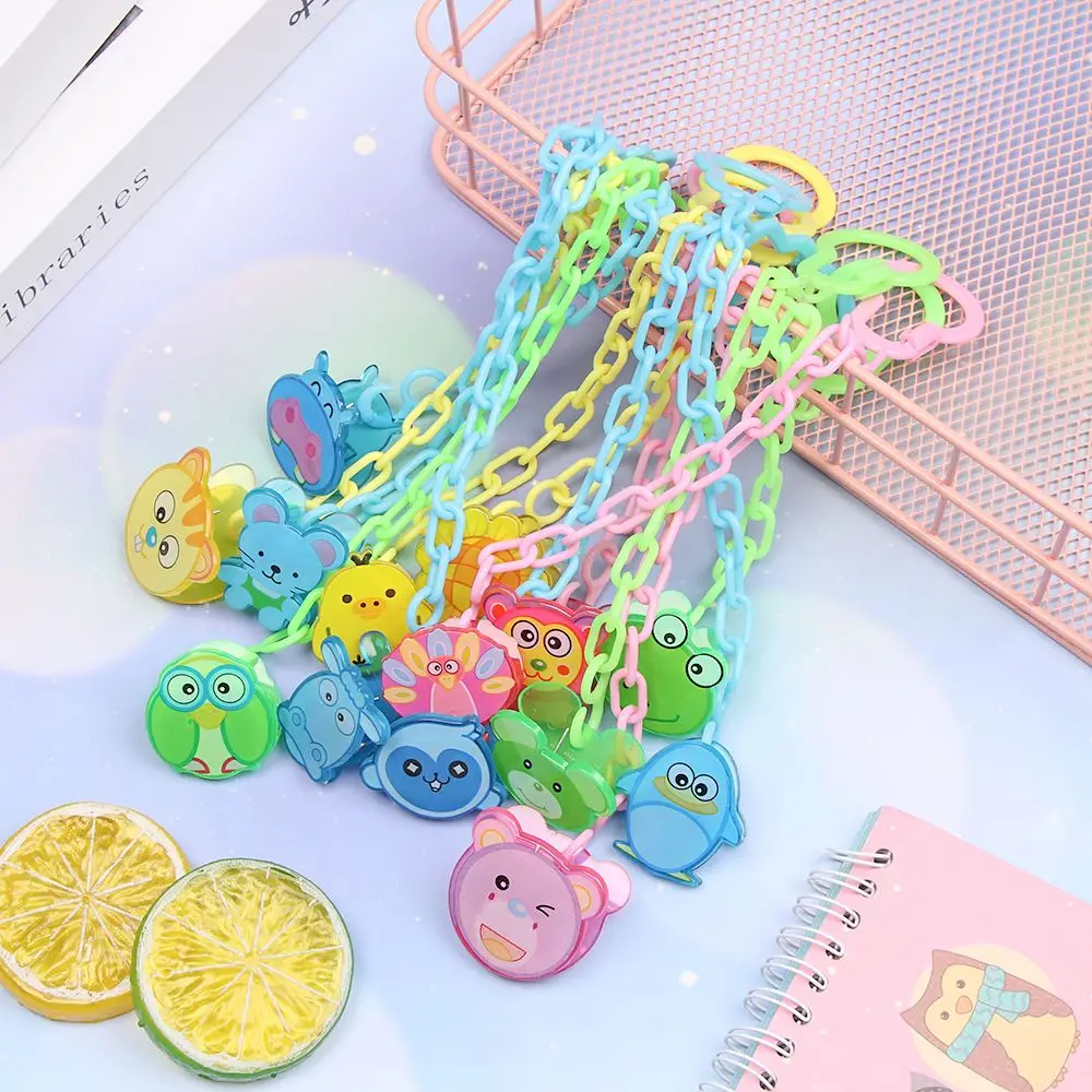 New Cartoon Animal Colorful Anti-Drop Hook Pacifier Chain Clip Nipple Clasps Soother Clip