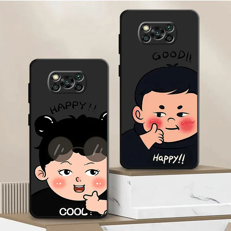 Cartoon Cute Girl Boy Design Cover Phone Case for Poco C40 M3 X4 GT X3 NFC M5 M4 Pro 5G F5 F1 C50 C51 X4 Pro TPU Soft