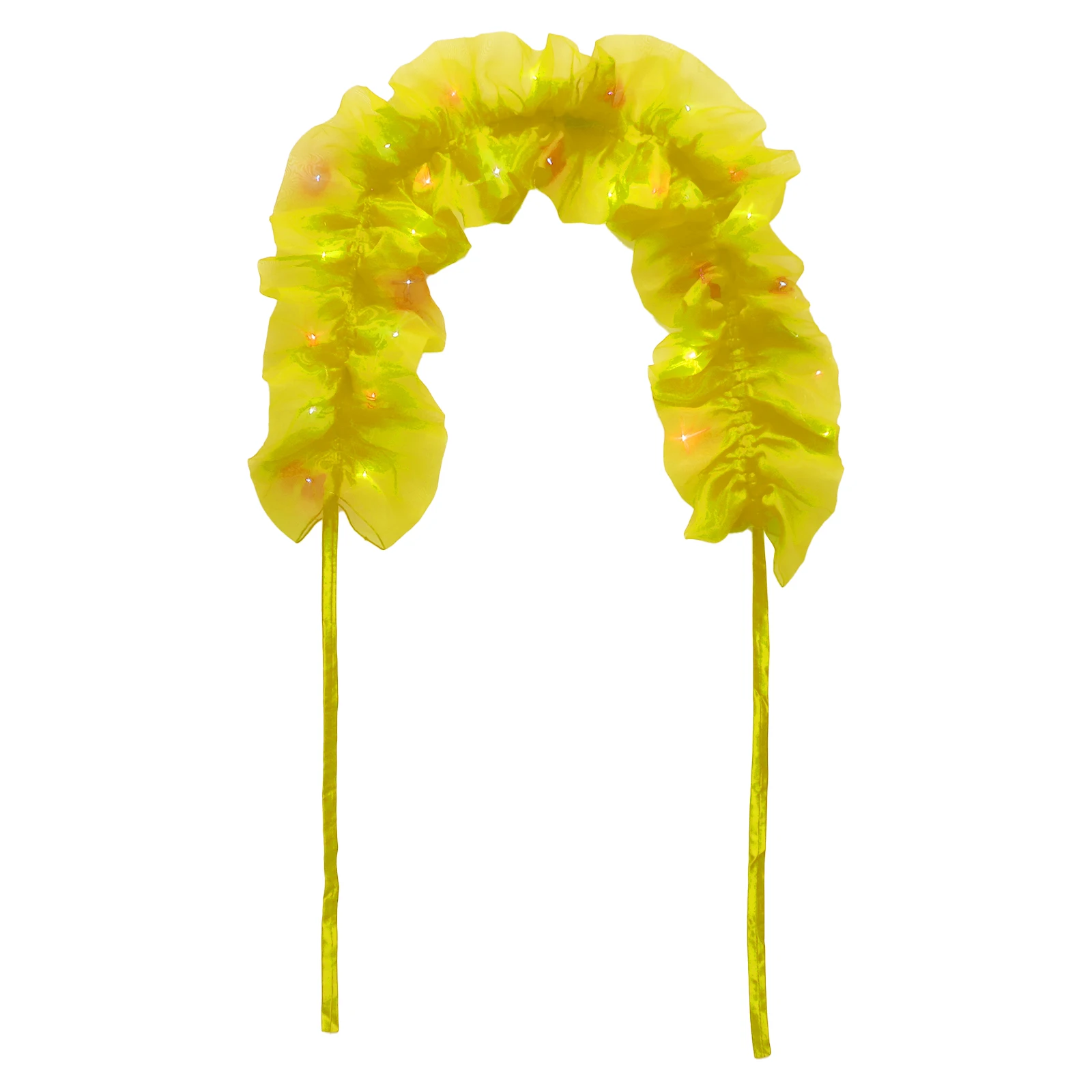 ハロウィン パーティー ケープ ショール ユニセックス セルフタイ フリル フェイクカラー ライトコスチュームアクセサリー付き 写真撮影 パフォーマンス小道具用