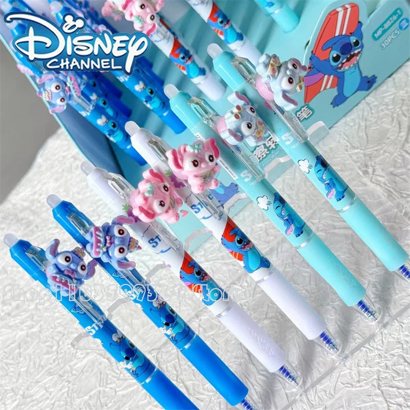 2024 Disney Stitch Gel Stift Cartoon Studenten Stift 0,5mm niedlichen Presse lösch baren Stift Lilo & Stich lernen Briefpapier Weihnachts geschenke