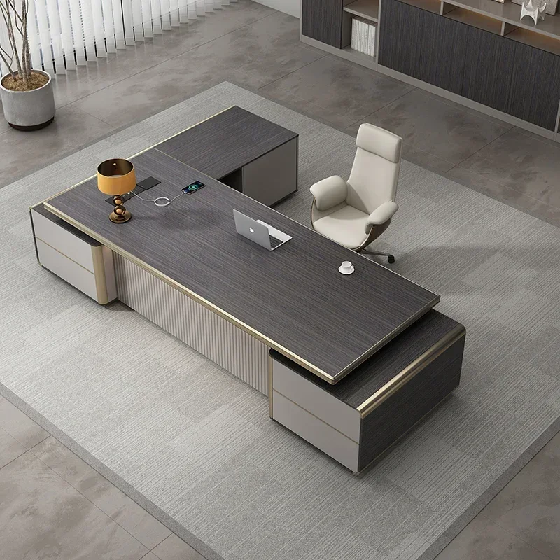 Luxury Modern Computer Desk L Shaped Cabinet L Shape Computer Office
