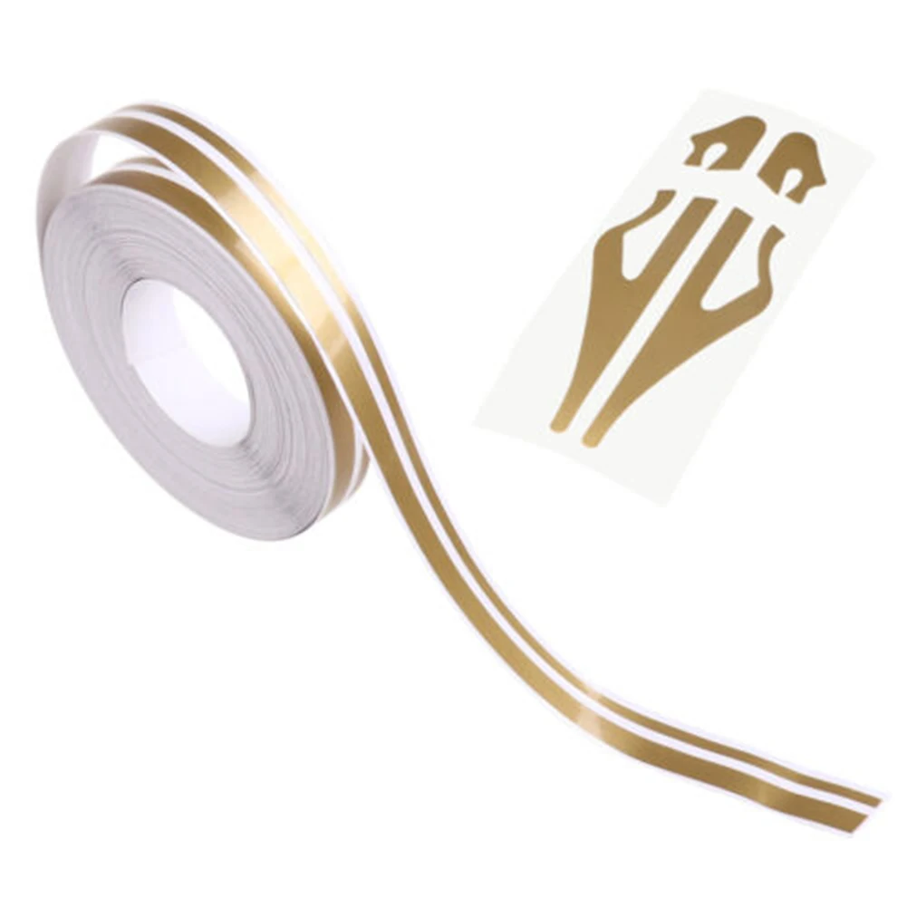 Brand New Tape Decal Part Double Line Gold PVC Pinstripe Practical Stickers Streamline Stripe Tape Accessories