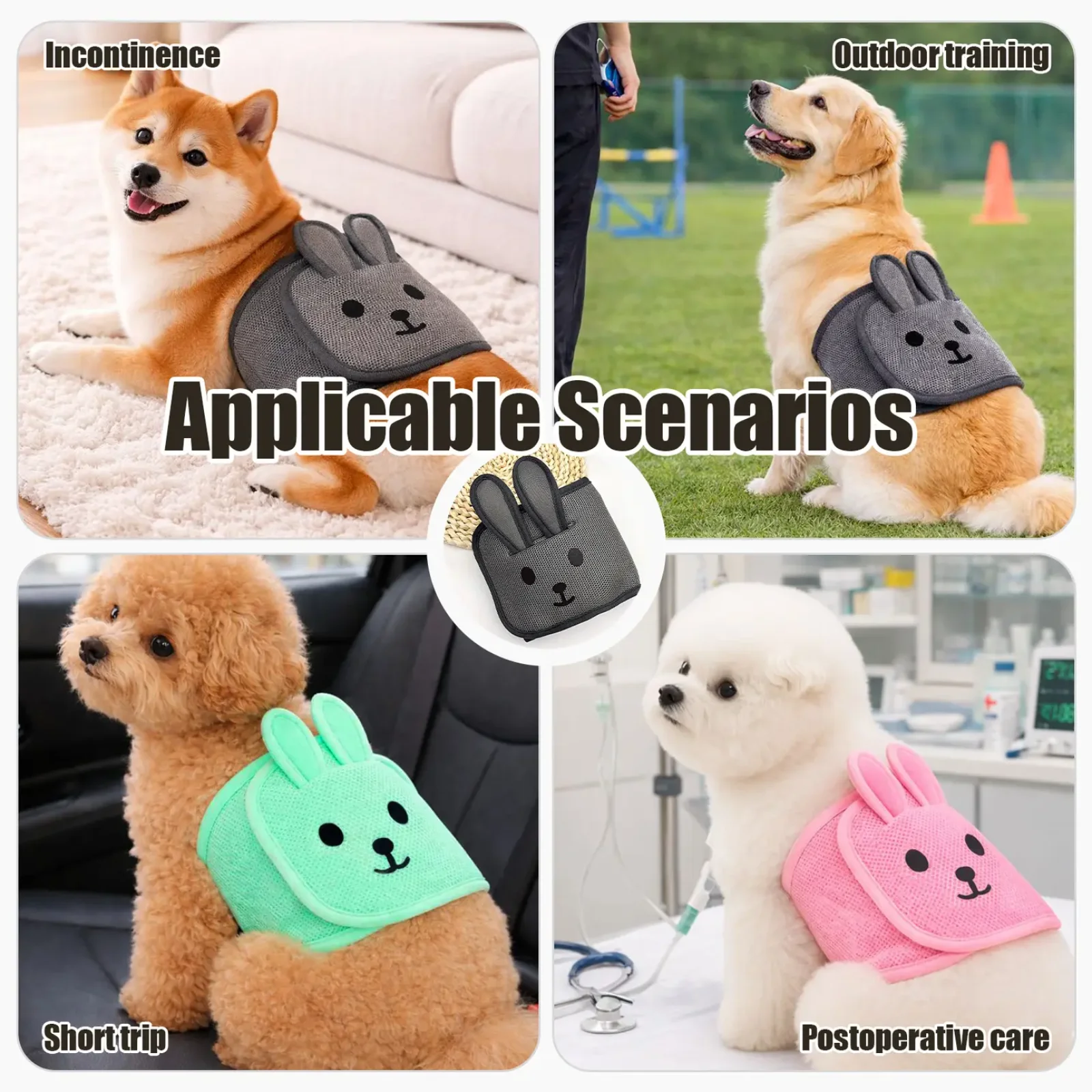 New Pet Sanitary Pants Washable Reusable Adjustable Anti Harassment Outdoor Training Pants Elderly Dog Diapers view 2