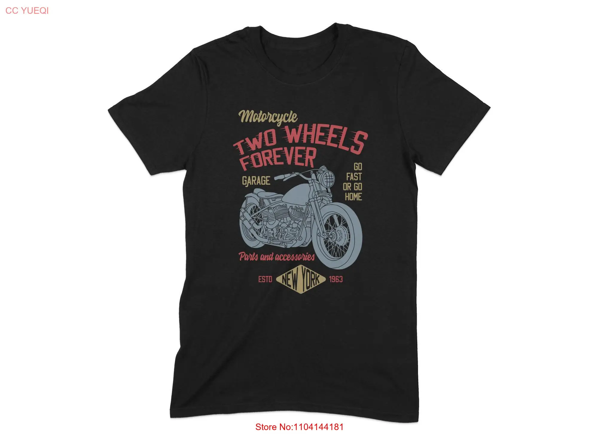 

Мотоциклетная футболка с двумя колесами Forever Vintage Bike Go Fast или домашние детали, аксессуары с длинными или короткими рукавами