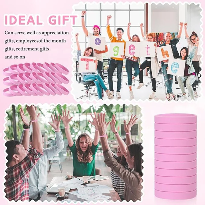 SCLS 100 Uds. Pulseras elásticas de silicona de Color sólido en blanco elásticas para hombres, mujeres, adolescentes, regalos, estudiantes, suministros deportivos para fiestas