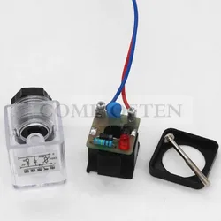 2pcs/lot DIN43650 Half-Wave Rectifier Transparent Plug Hydraulic Solenoid Valve Junction Box AC220V AC to DC 0200T