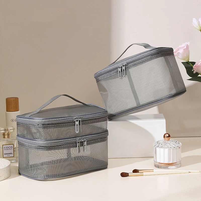 Borsa cosmetica di grande capacità da viaggio comoda borsa da toilette borsa da viaggio per esterni custodia per trucco da donna impermeabile novità