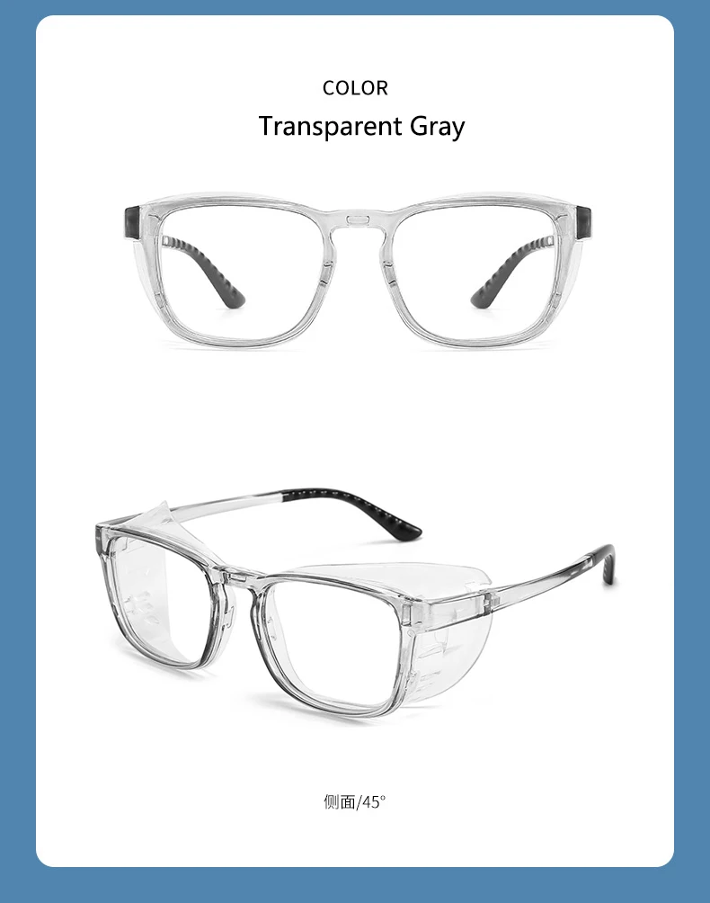Schutzbrille gegen Blaulicht Verfärbung Handschutz Eyewear Nassraum Brille optische verschreibung pflicht ige Brille Mann – Detail 8