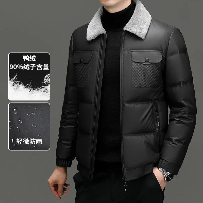 2024 new arrival winter jacket 90% white duck down jackets men,mens fashion thicken warm parkas trench coat male clothing