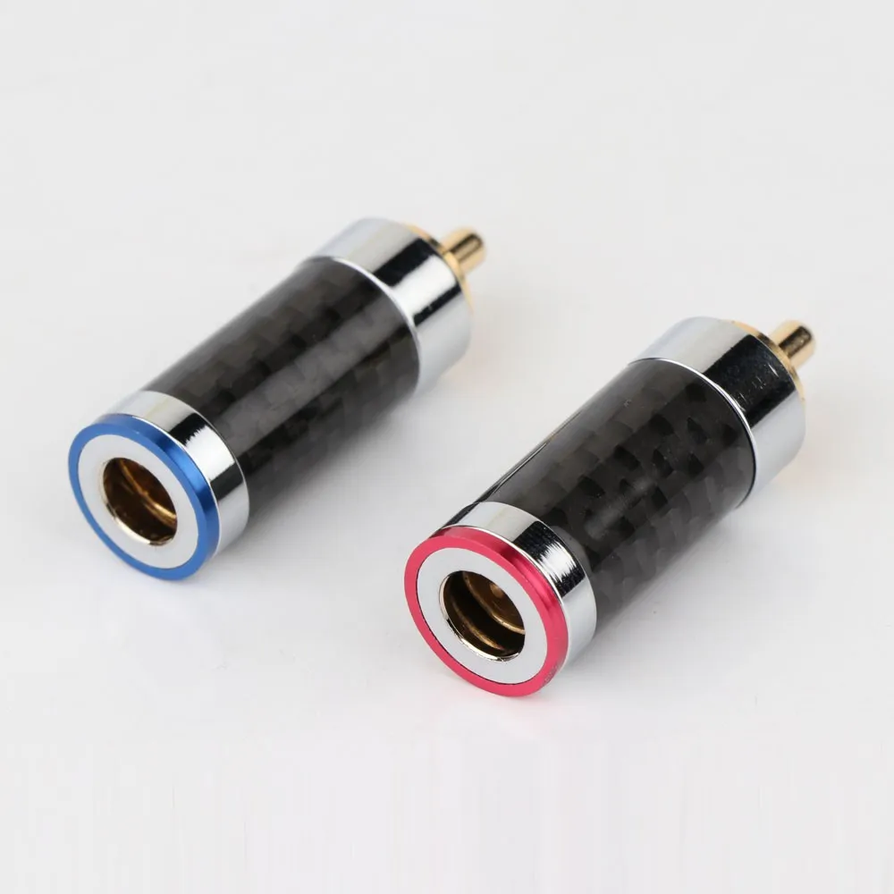 Złącza RCA Preffair z włókna węglowego, pozłacane – DIY Kabel audio analogowy do słuchawek HiFi Audiophile-Grade RCA Connector