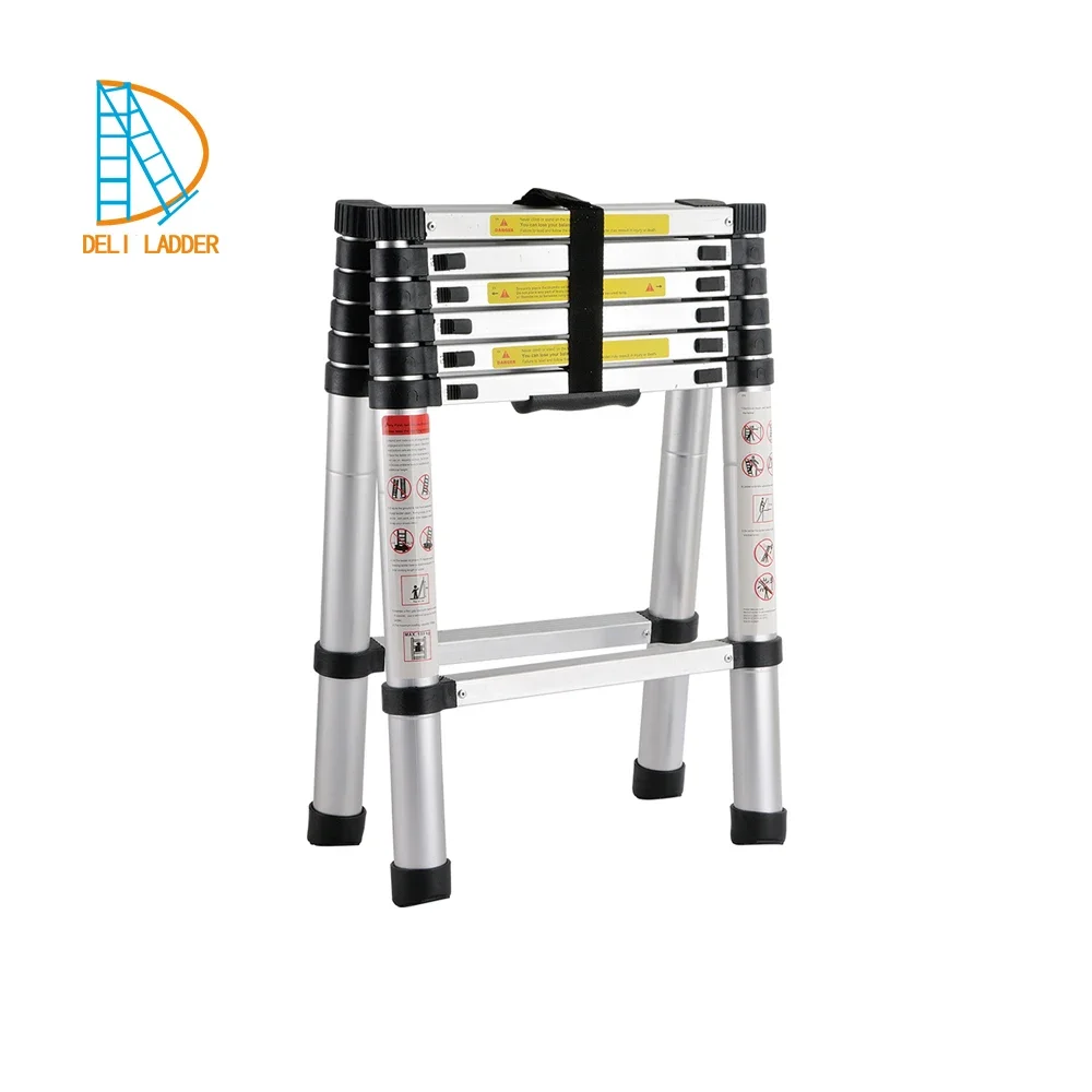 Deliladder Aluminum DoubleTelescopic Step Ladder China Supplier