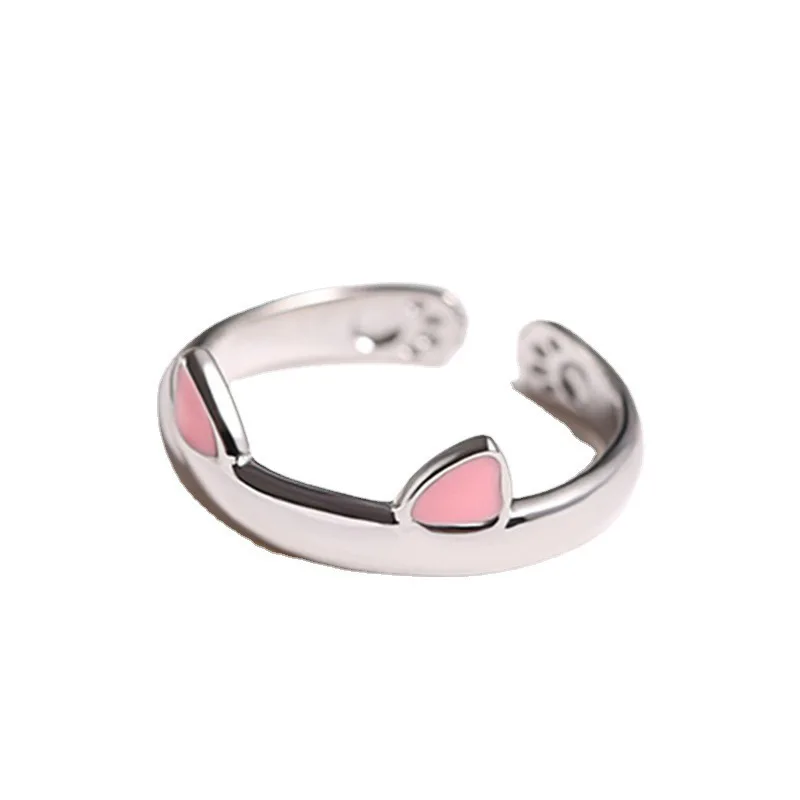 Pink Cute Cat Claw Ring Ladies Opening Adjustable Jewelry Ring Ladies Party Birthday Wedding Ring Wholesale