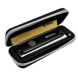 SWAN 40 Anniversary Signature Chromatic Harmonica 12 Hole 48 Tone Dreamer Mouth Organ Harmonica C for Professional Beginners