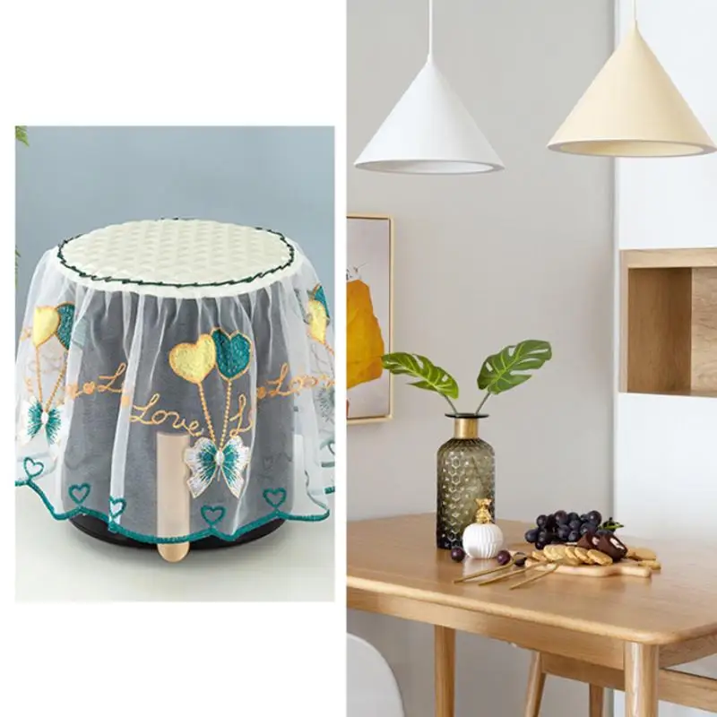 Universal Air Fryer Dust Cover Electric Rice Pot Dust Cover Lace Fabric Cover For Laundry Kitchen Appliances Dust Cover view 5