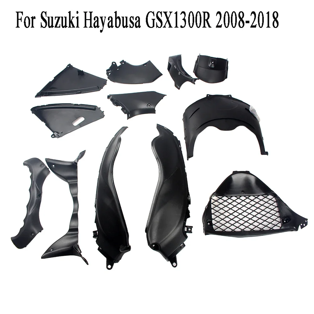 Raw  Inner Covers Black Fairing kit  Little Picese Fit for SUZUKI Hayabusa GSX1300R 1999-2007 2008-2018