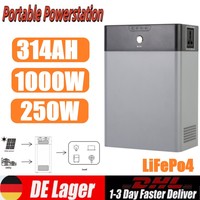 PowMr Portable Power Station 1KWH LiFePO4 Battery with 250W PV Input 12V/24V/36V 314Ah Solar Generator for Outdoor Garden Party