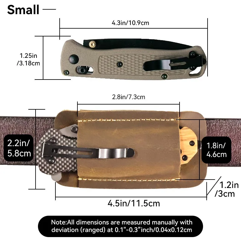 Coltello pieghevole Casual, supporto per custodia ad anello per cintura in vita, fodero in vera pelle, coltello tascabile, campo da caccia,