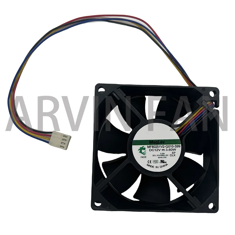 Brand New Original MF80251V2-Q010-S99 8cm 8025 12V 3.60W 4 Lines Chassis CPU Cooling Fan