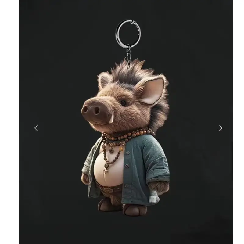 Juego de peluche de 15cm, mito negro: Wukong, lindo colgante de Zhu Bajie, juguete de peluche para niños, Fans, Cosplay, cumpleaños, vacaciones, regalos de Navidad, recoger