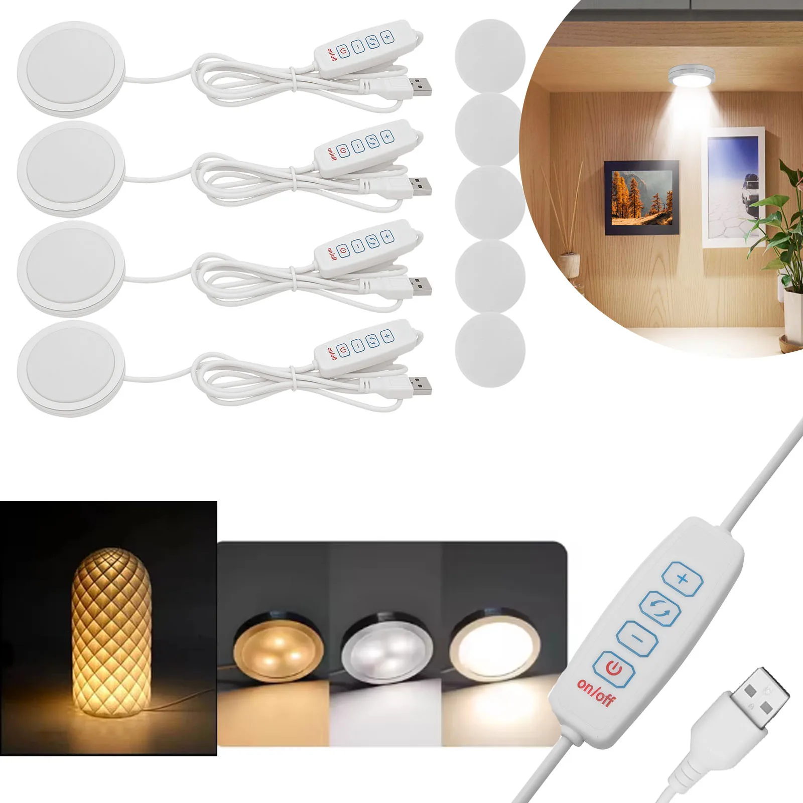 5Pcs 5V LED Lamp For Bambu Lab Led Lamp Kit Adjustable Light Kit Led Light Parts Hardware DIY Model white /cold/warm light