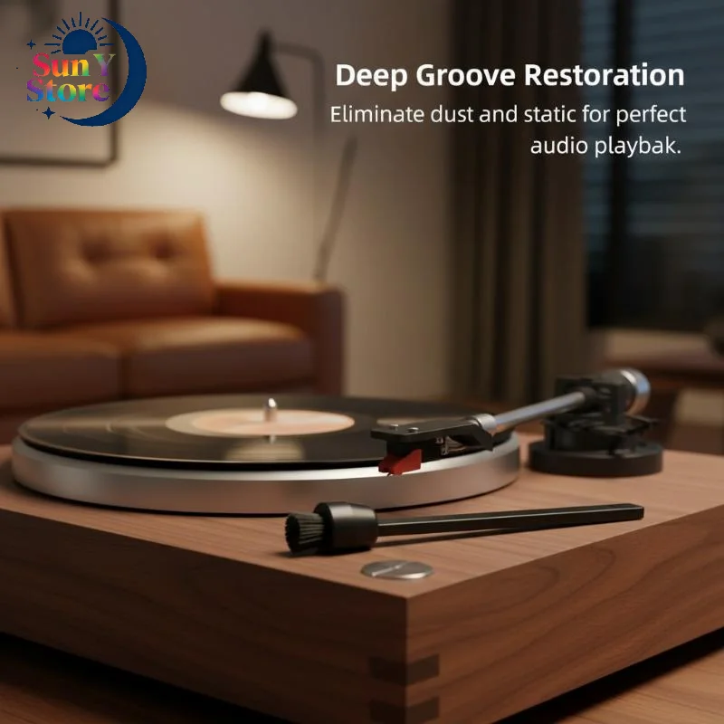 1Pcs Anti-Static Turntable Stylus Brush, Vinyl Record Player Phonograph Needle Cleaner, Phono Needle Cleaning Brush