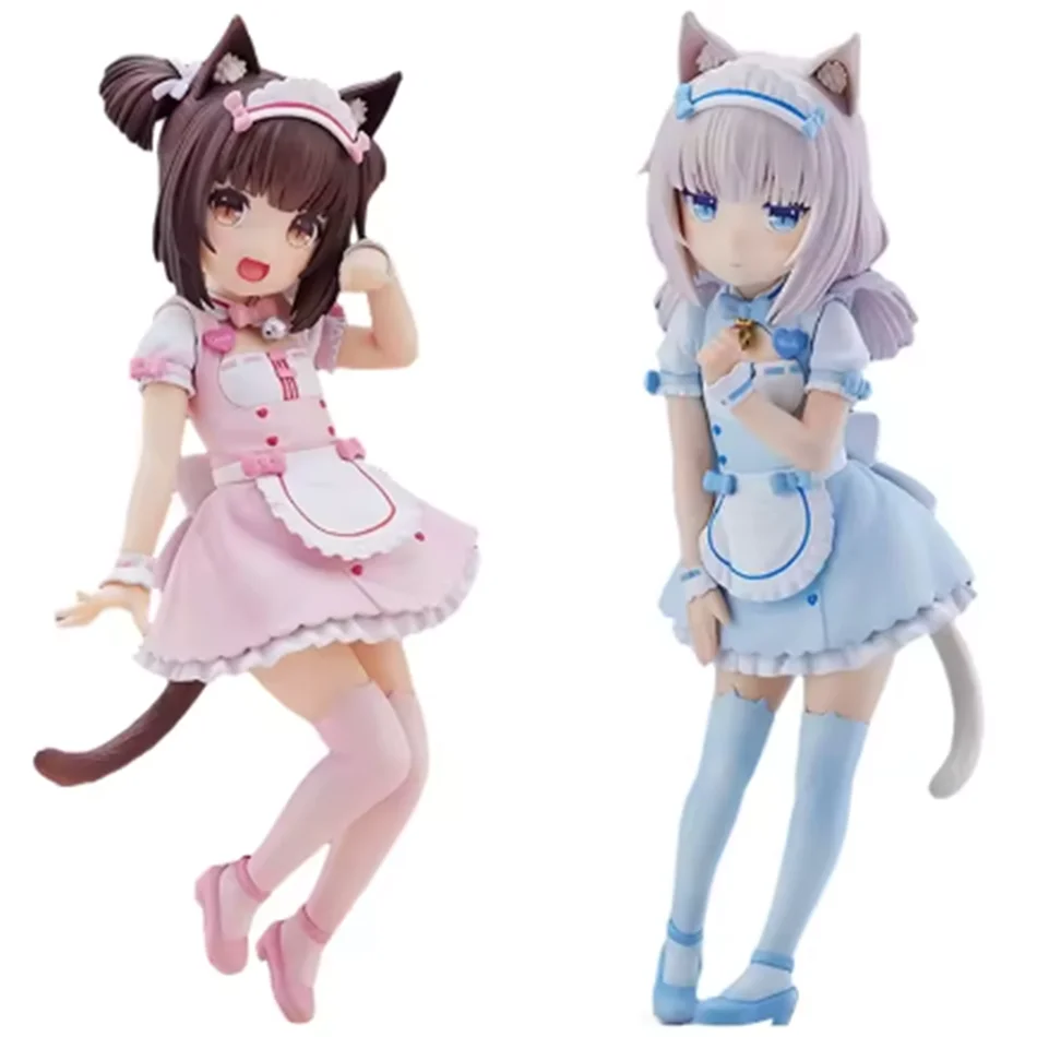 Figura de NEKOPARA de Anime de sirvienta de gato de 18CM, chocolates, vainilla, bonito modelo de estilo de gato, juguetes estáticos de PVC para niños, muñeca de regalo coleccionable