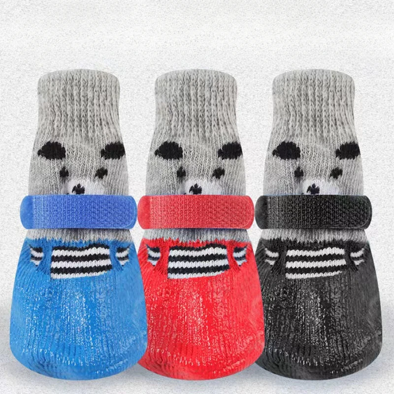 Pet Waterproof Socks Dog Silicone Rain Shoes Cat Socks Anti Slip and Wear-resistant Outdoor Sports Shoes Warmth Preservation