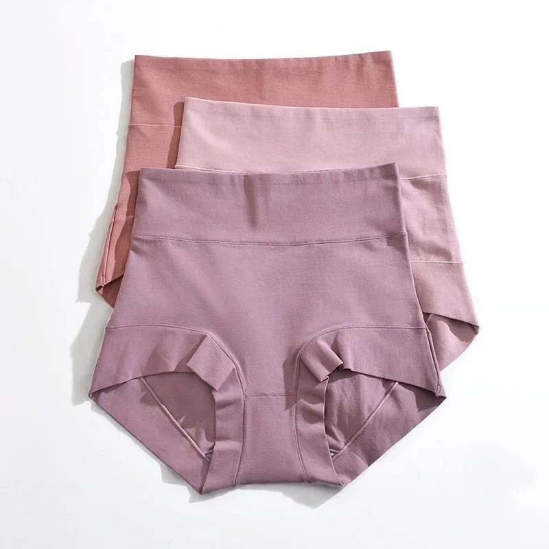 Bragas de algodón de tiro alto para mujer, ropa interior de talla grande, pantalones cortos de seguridad para el Abdomen, 60S