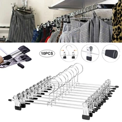 10pcs Pants Racks Wind Proof Multi-purpose Skirt Racks For Clothes Drying Trousers Wardrobe Clip Anti-slip Clothes Hanger