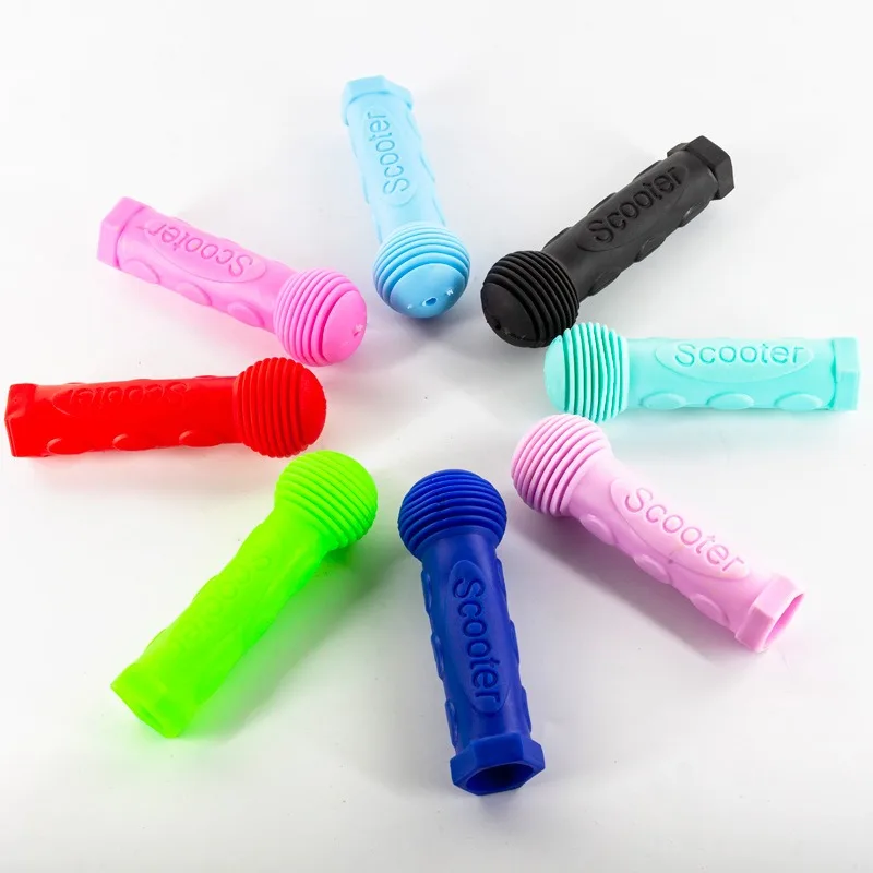 1 paar Gummi Grip Fahrrad Griff Bar Griffe Abdeckung Anti-slip Dreirad Skateboard Roller Lenker für Kinder Kinder radfahren – Detail 3