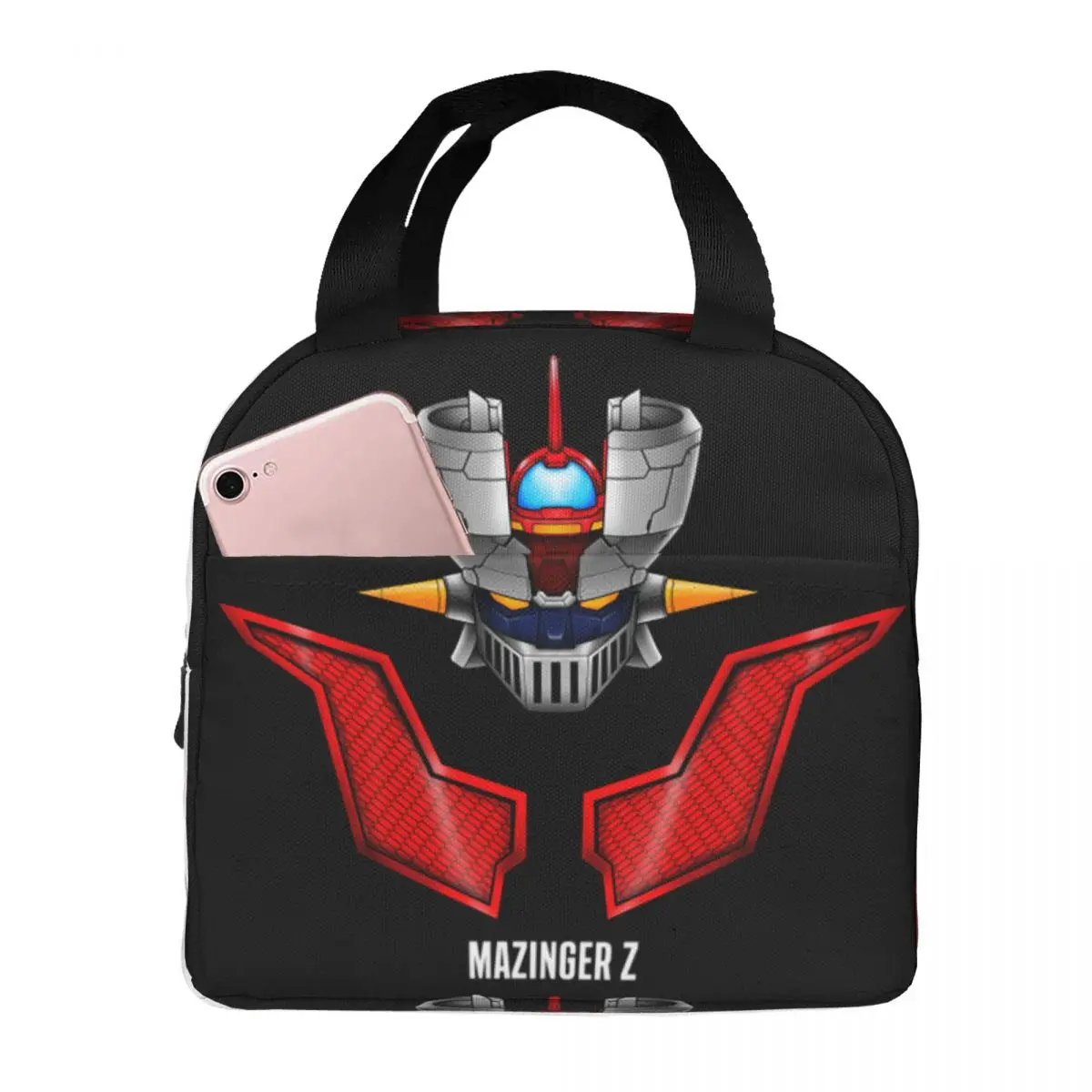 Ufo Robot Goldorak Grendizer Mazinger Z Insulated Lunch Tote Bag for Women Portable Cooler Thermal Food Lunch Box Camping Travel
