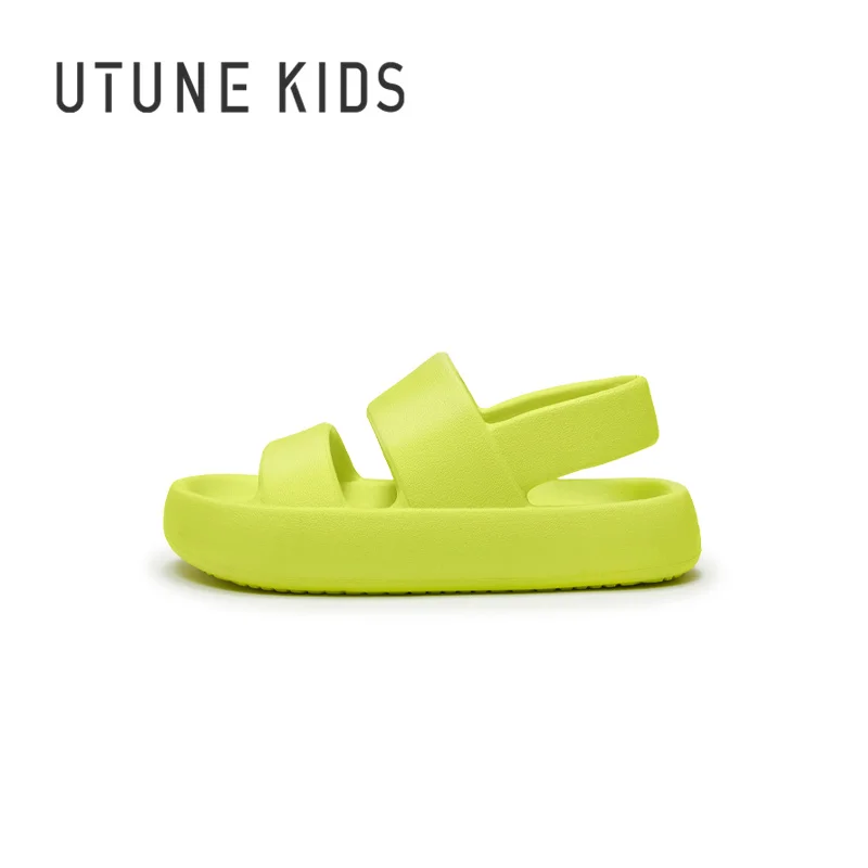 Utune-sapatos infantis de verão, confortáveis, antiderrapantes, chinelos ao ar livre, respiráveis, casuais, para meninos e meninas