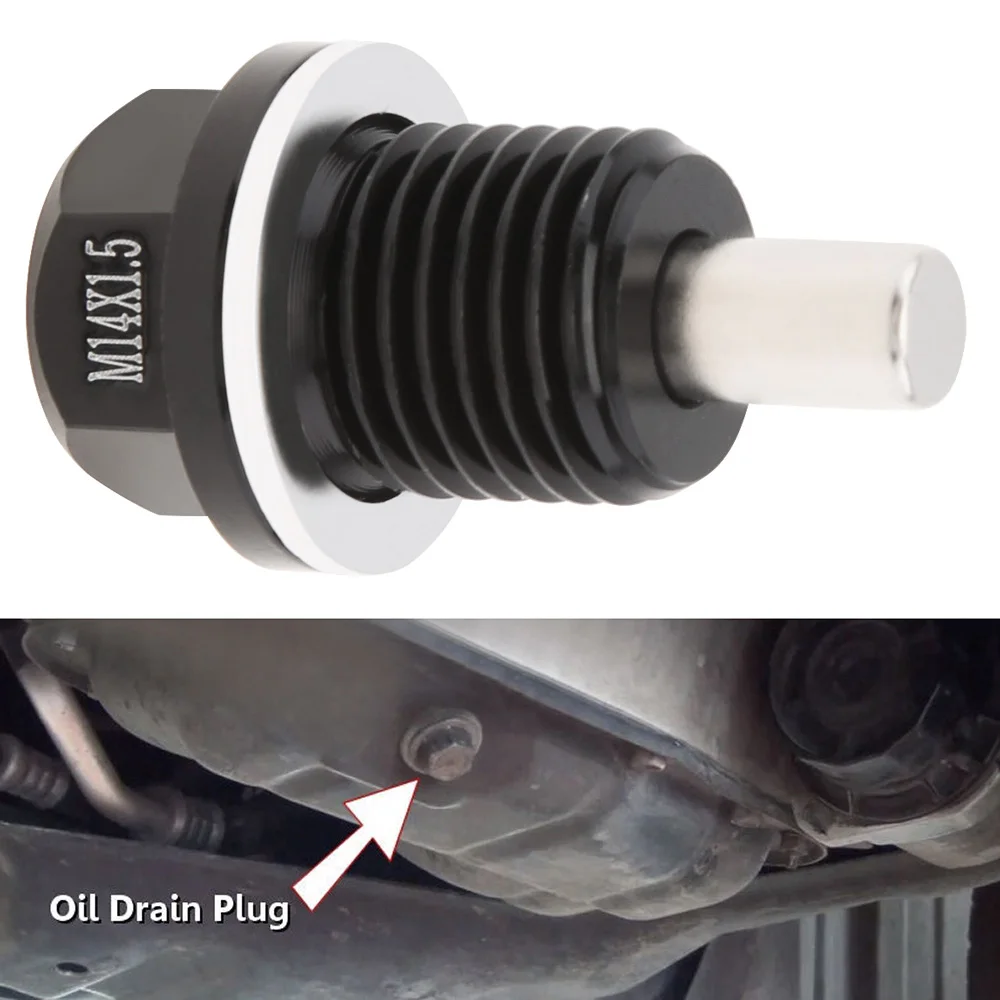 M14x1.5 Магнитная дренажная масляная пробка авиационный алюминий с прокладкой омывателя для Hyundai- KIA-и другие выбранные модели