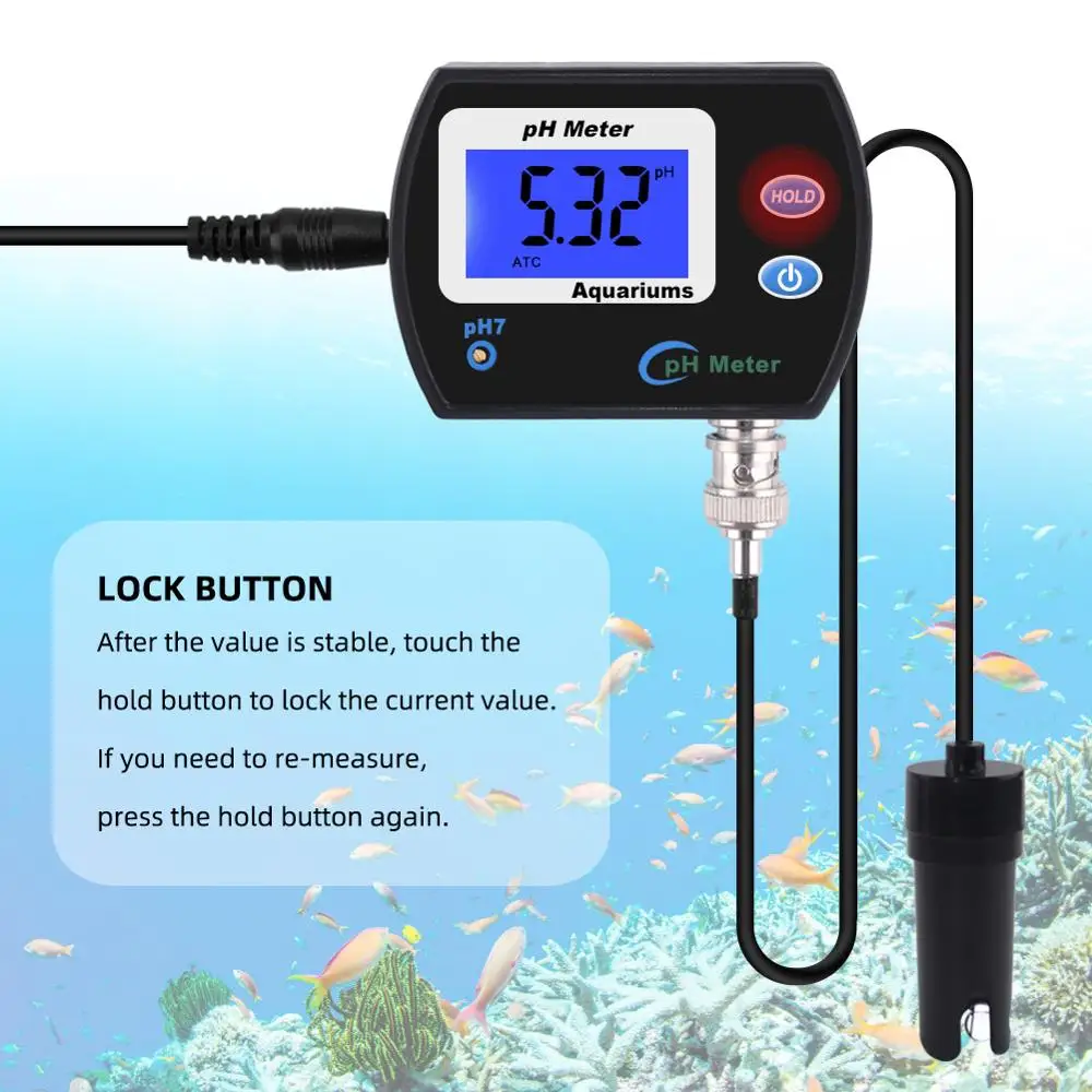 

Portable PH Meter Tester Accurate Digital Pen PH-990 Pocket Aquarium Wine Urine LCD PH Test with Large Screen Tools Analyzers