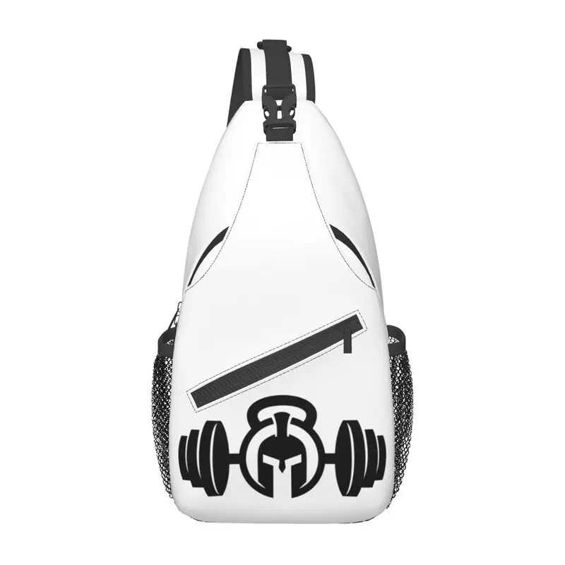 Mochila cruzada con logotipo de Spartan Gym para hombre, bolsos de pecho de hombro musculoso para culturismo, bolsos de Fitness para viajar, moda