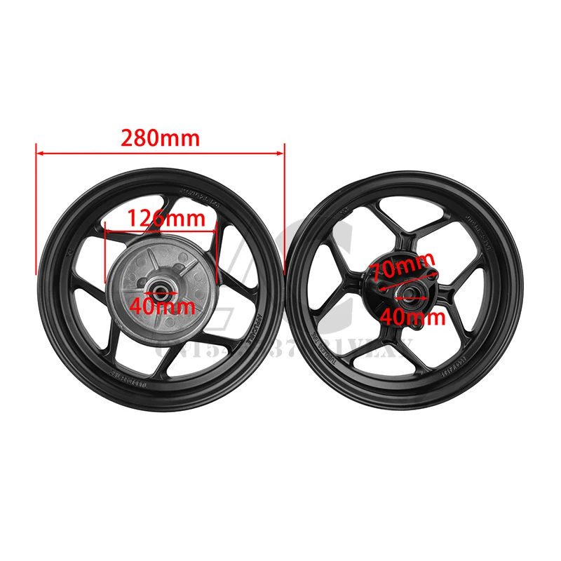 10-inch drum brake front and rear aluminum hub rims suitable for Honda Jincheng Monkey motorcycle modification accessories